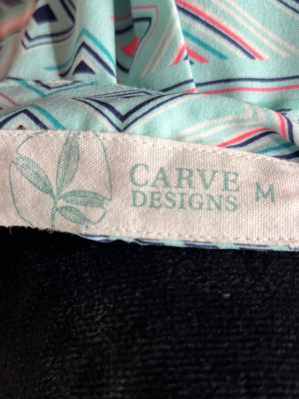 Carve Designs Mint Aztec-Pattern Halter Kitchen Apron - Picture 2 of 5
